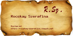 Rocskay Szerafina névjegykártya